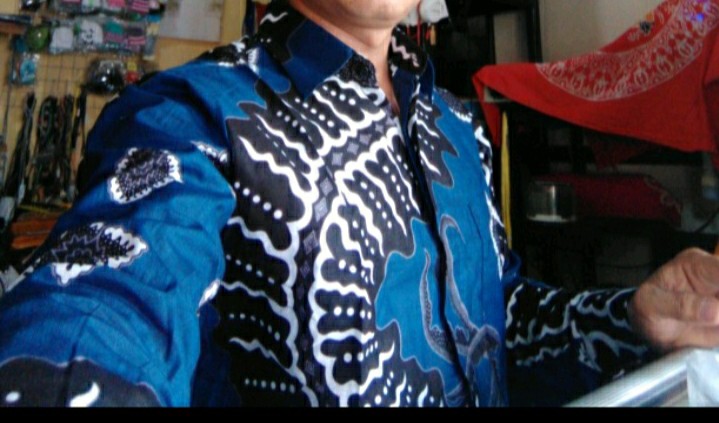 Kemeja Batik Pria Lengan Panjang Size M L Xl Xxl  Bswart Batik Kenongo Hem Panjang Padi Sehar
