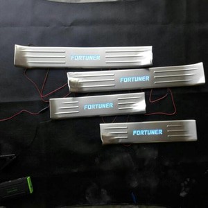 Sill Plate Samping All New Fortuner inner stainles + Lamp