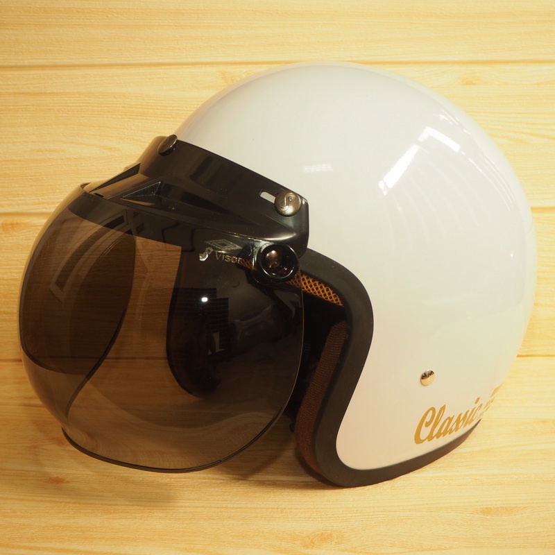 BOGO HELM BOGGO CLASSIC GLOSSY SNI DEWASA PRIA DAN WANITA HELMET RETRO KLASIK LEATHER SINTETIS KACA 