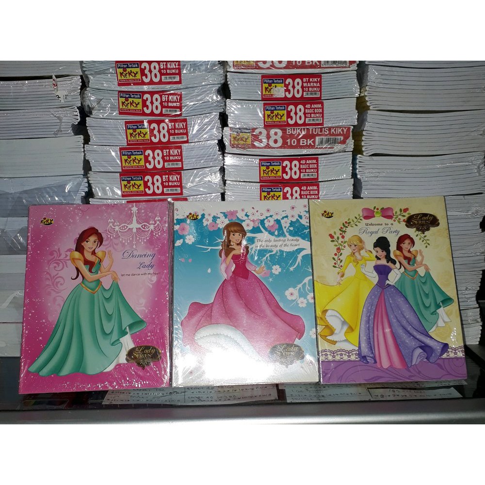 

Buku Tulis Kiky Warna 38 lembar (1 pak isi 10 buku)