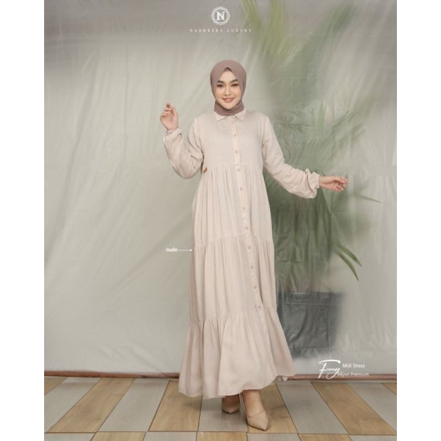 COD √ FUNNY MIDI DRESS BY NADHEERA LUXURY