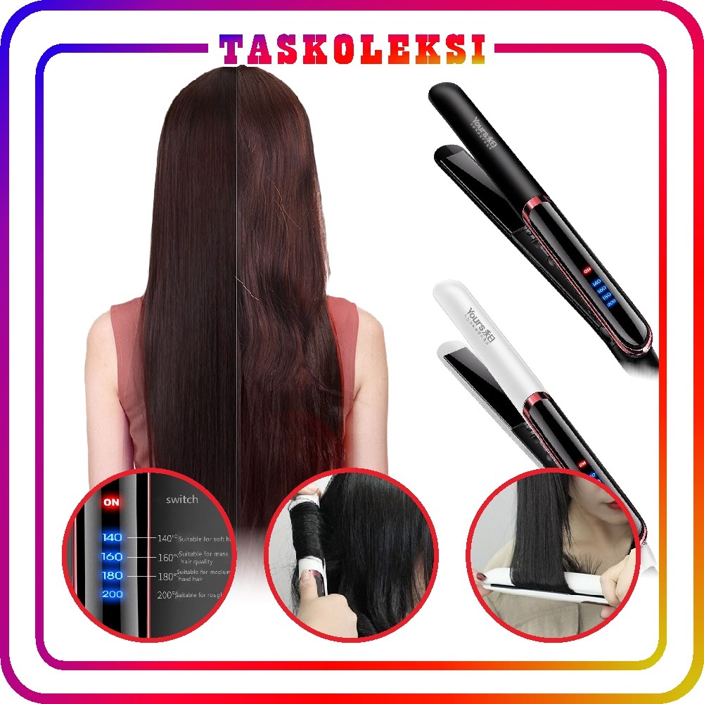 ☛TK☚ R540 Yours Straightener Catok Rambut Catokan 2 In 1 Curly Straight Lurus Keriting Tipe Pelurus