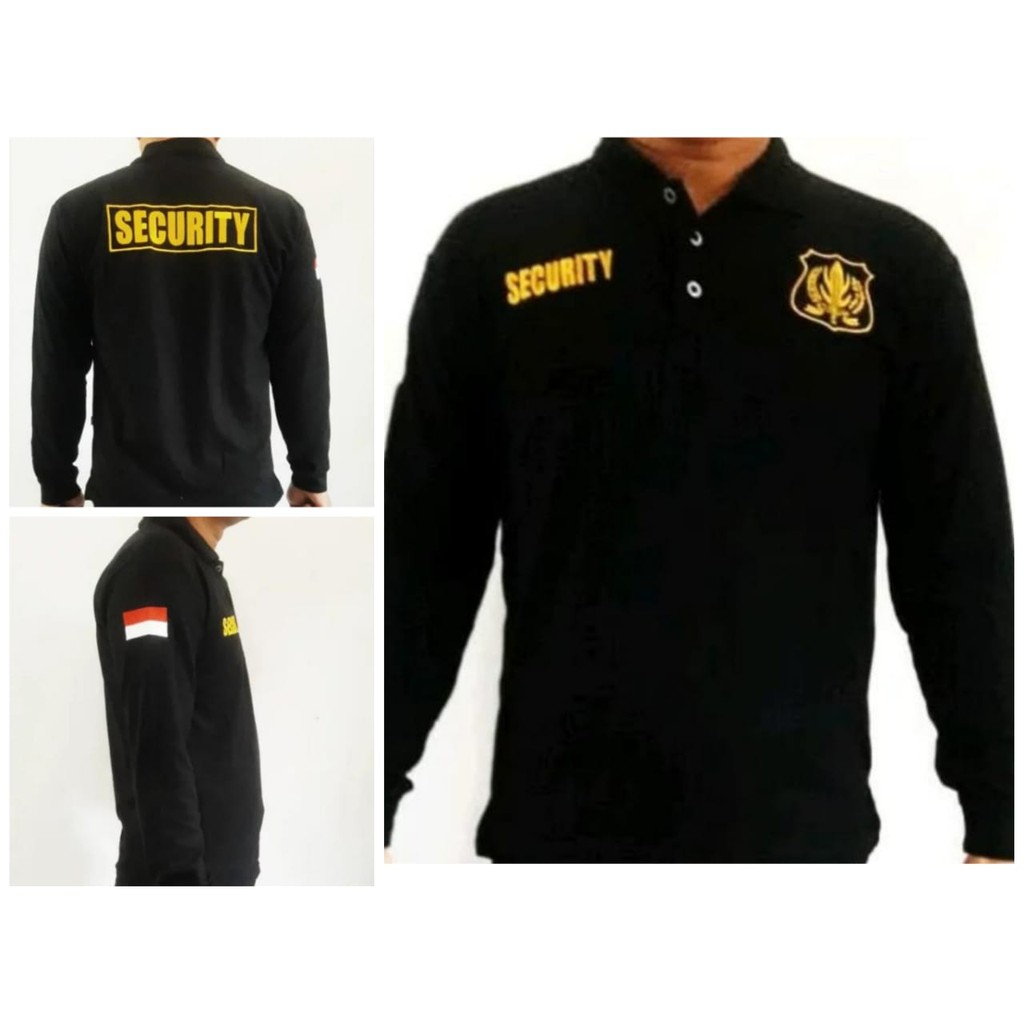 KAOS SECURITY LENGAN PANJANG-POLO KAOS SECURITY-KAOS KERAH SECURITY LENGAN PANJANG