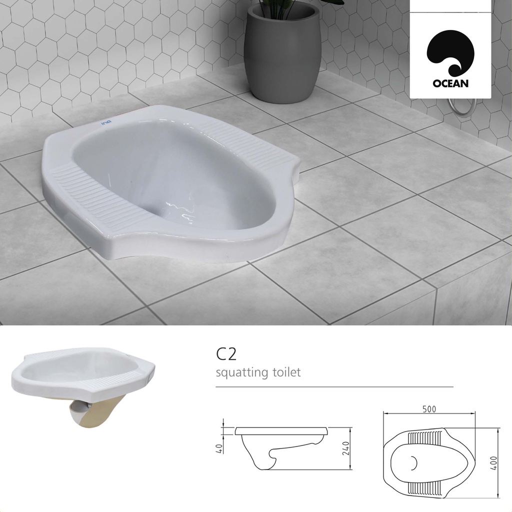 LINK KHUSUS ARMADA CLOSET / KLOSET JONGKOK WC TOILET INA Sanitary Ware | C-2 - OCEAN