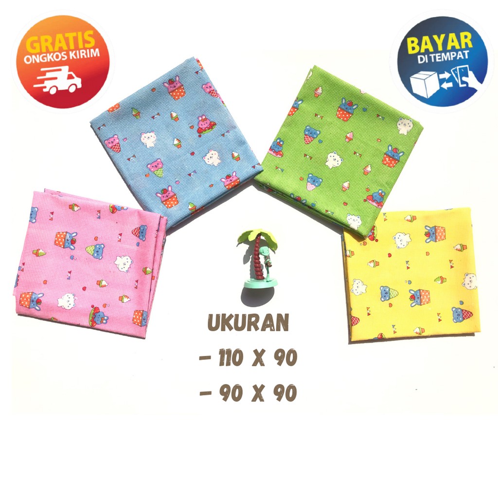 [PRNL001] 6 PCS  Bedong Bayi / Pernel Bayi  Ukuran Jumbo 90cm x 110cm dan Ukuran Sedang 90cm x 90cm