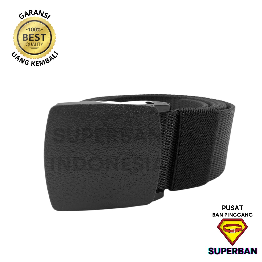 [HARGA MURAH GILA] IKAT PINGGANG PRIA ANTI DETECTOR HITAM BAN GESPER SABUK MODEL KEPALA MEN CASUAL TACTICAL OUTDOOR MURAH BCT-0001 - SUPERBAN