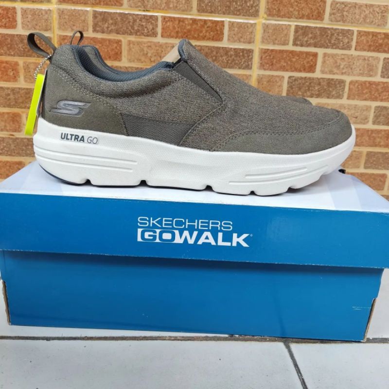 Sepatu Slip On Pria Skechers Go Walk Duro Khaki Original