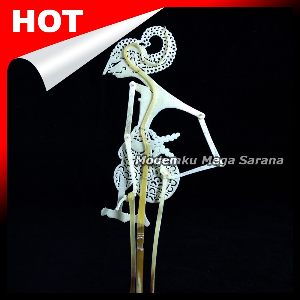 Souvenir Wayang Kulit Mini Caperan Super Putihan - Arjuna Janaka