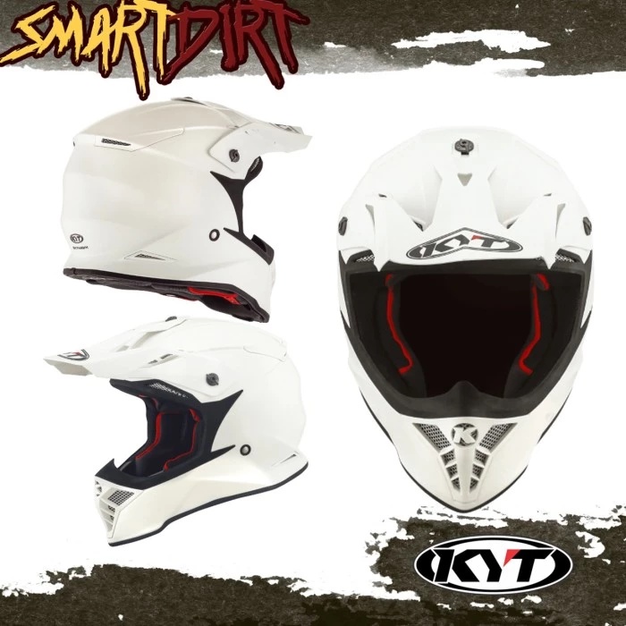 HELM MOTOR KYT SKYHAWK PLAIN WHITE HELM CROSS KYT SKYHAWK ORIGINAL