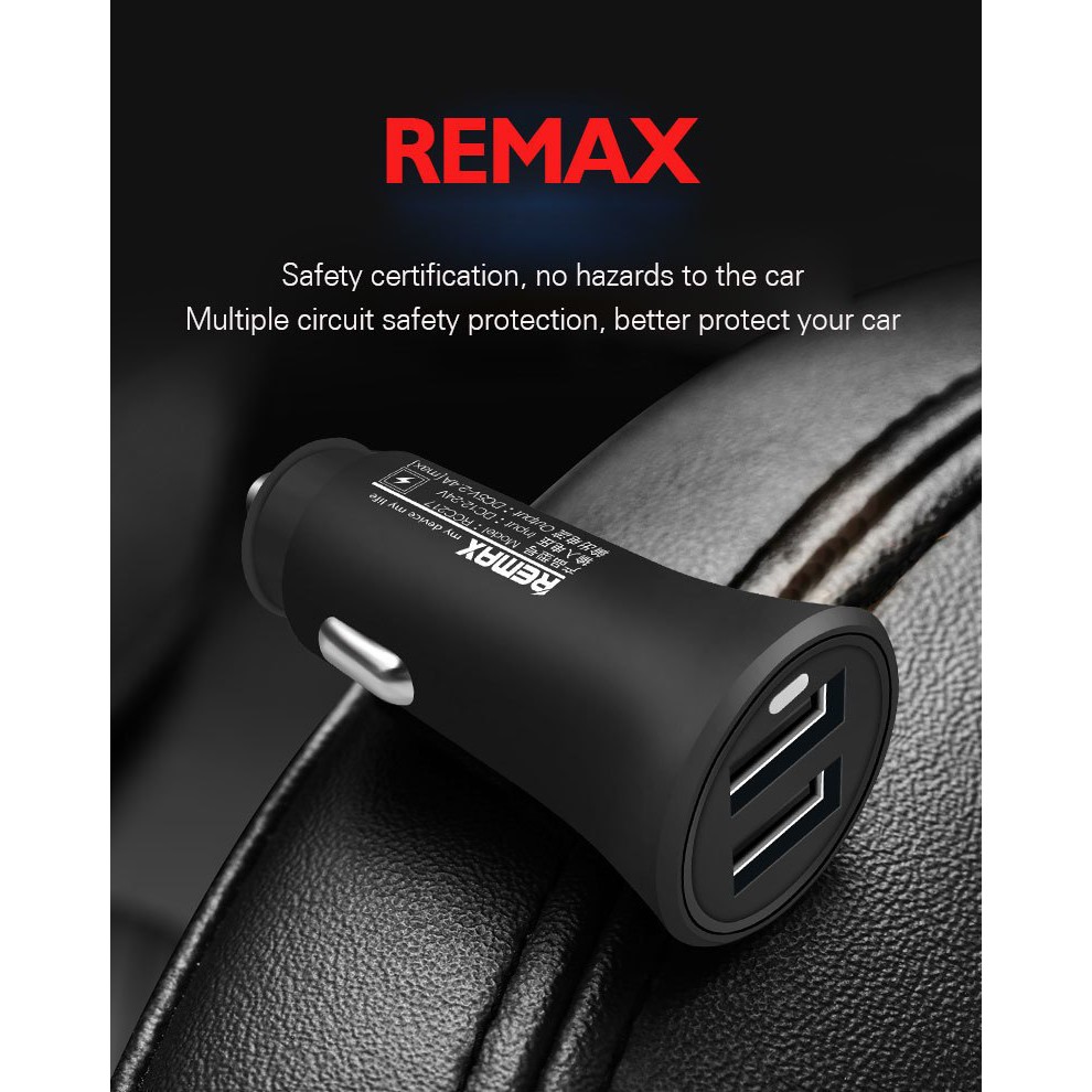 Remax Rocket Car Charger 2.4A 2 Port USB RCC217