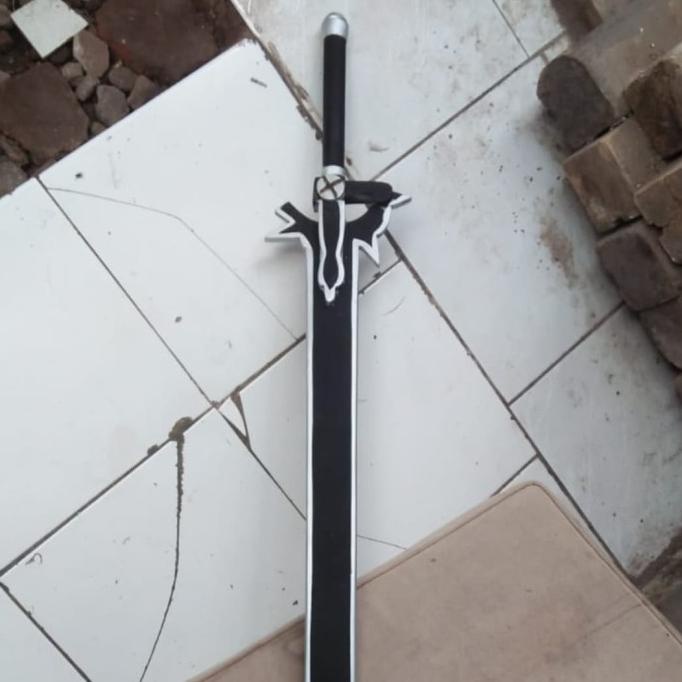 Gratis Ongkir  Pedang Anime Sword Art Online Kirito Elucidator || Mainan Pedang Kayu Ready Stock 