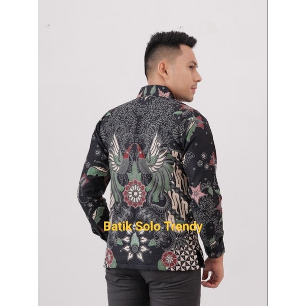 TRENDY 52 KEMEJA BATIK PANJANG SOLO KAIN HALUS MURAH