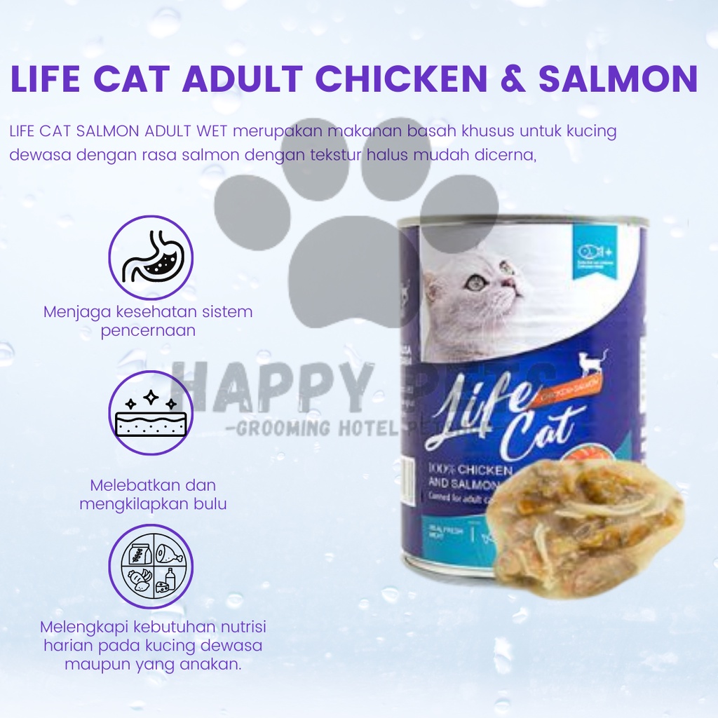 LIFE CAT KALENG 400 GR KITTEN DAN ADUL