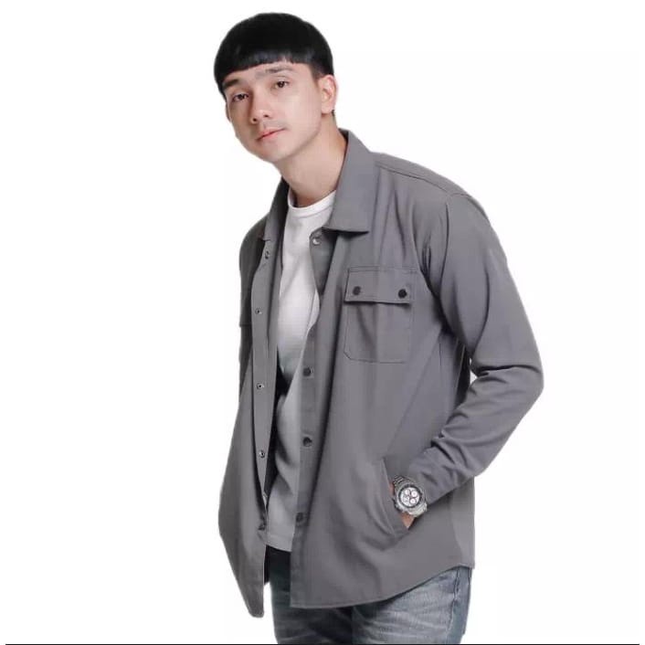 Dfour Jaket Semi Parka Pria Jumbo M - XXXL Oversize Baby Canvas