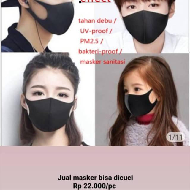 Masker warna hitam