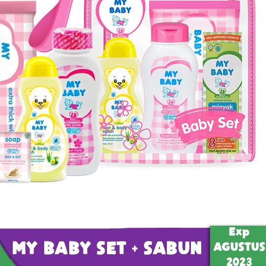 ➽ My Baby Gift Set Bag 5in1|Paket Lengkap Perlengkapan Mandi Bayi|Kado Gift Set Baru Lahiran|Paket B