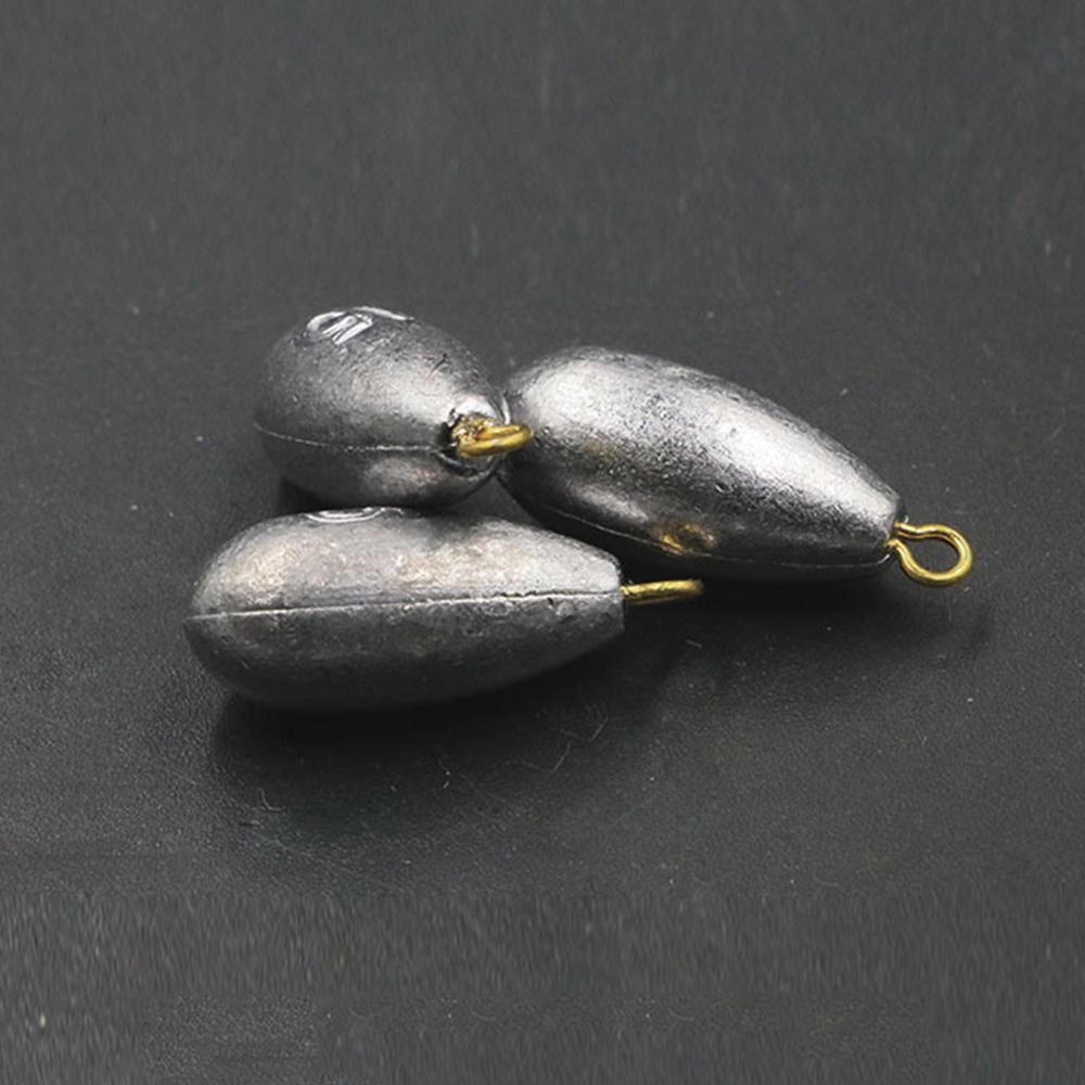 Agustinina Fishing Sinkers Quick Sinking Willow leaf Tackle Angling Gear Tenggelam Umpan Padat Memimpin Pemberat