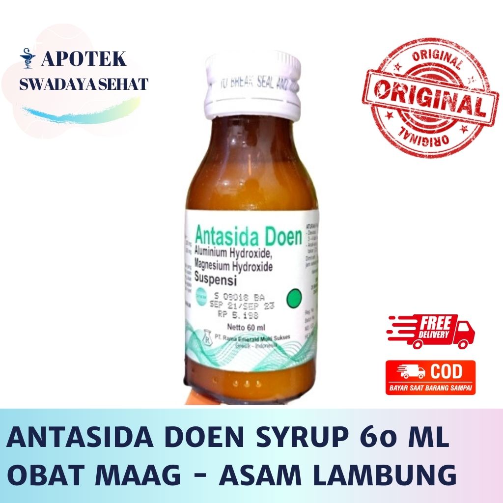 ANTASIDA DOEN Syrup 60 ML - Obat Asam Lambung Maag Sirup Nyeri Perut PT RAMA Antasid