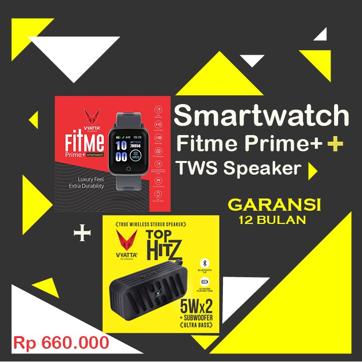 Smartwatch Vyatta fitme prime+ + Speaker vyatta Top Hitz ultra bass