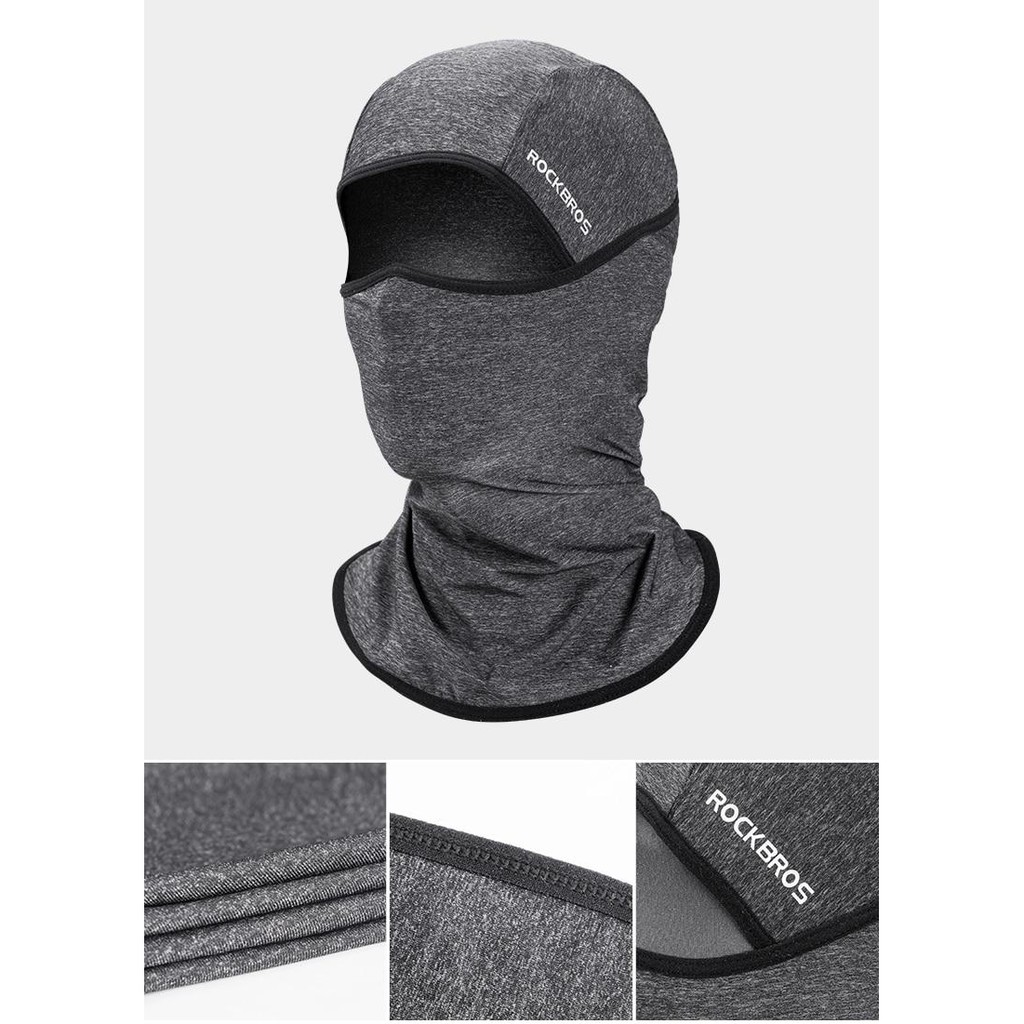 Masker Balaclava Rockbros Halus Lembut Sepeda Motor Anti UV