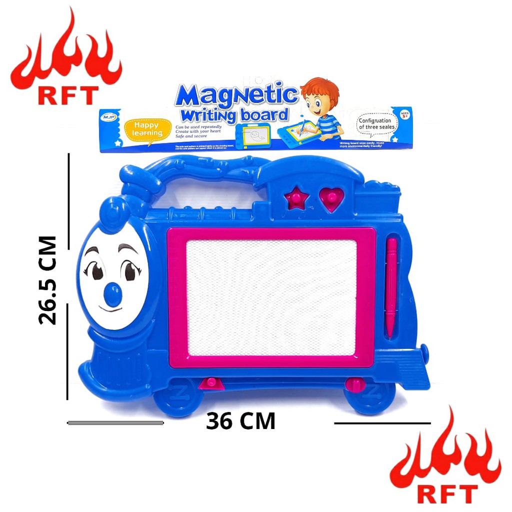 mainan edukasi papan tulis magnet drawing board magnetic kereta jumbo pt03