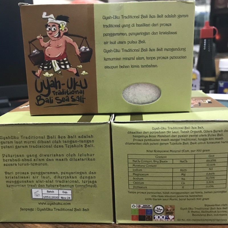 Sea salt Uyah Uku Bali Premium 500gram ll Garam Uyah Uku