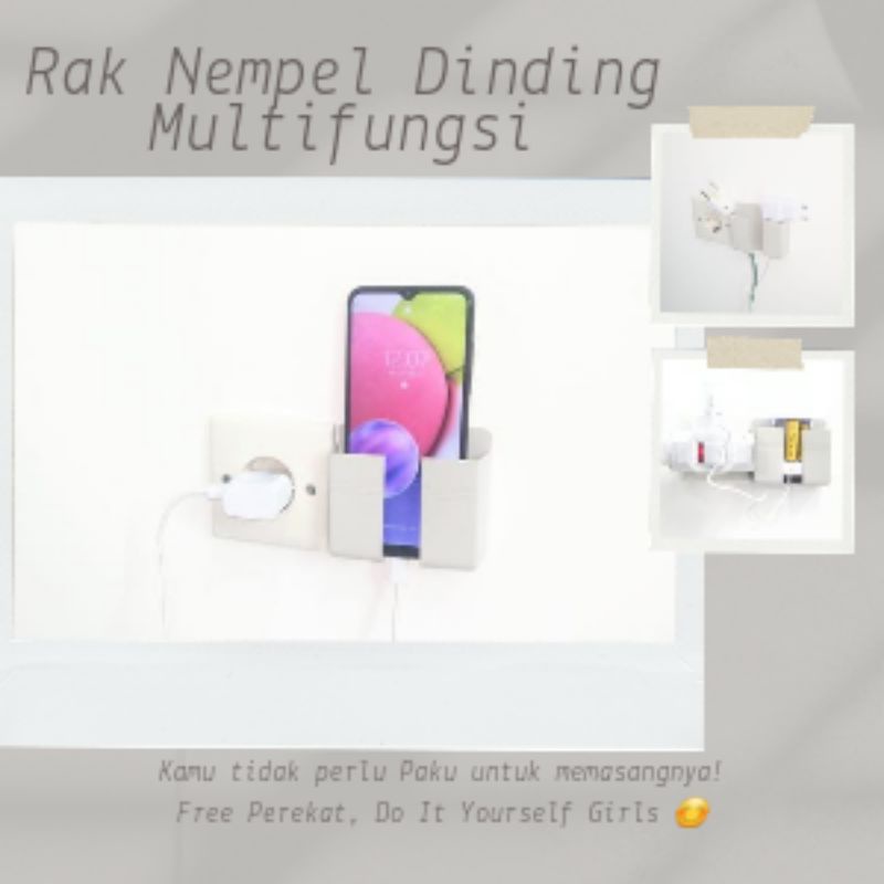 RAK HP NEMPEL DINDING, HOLDER REMOTE NEMPEL DINDING, HOLDER HANDPHONE UNTUK NGECHARGE MULTIFUNGSI MA
