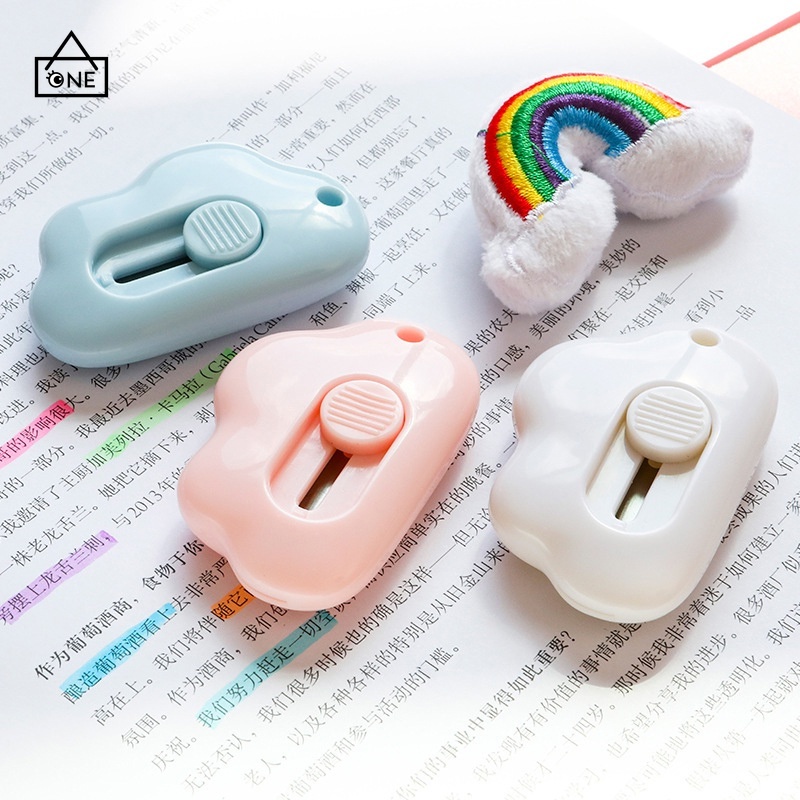 COD❤️Pisau Cutter Mini Lucu Untuk Parcel / Kantor / Sekolah Portable Lucu A one