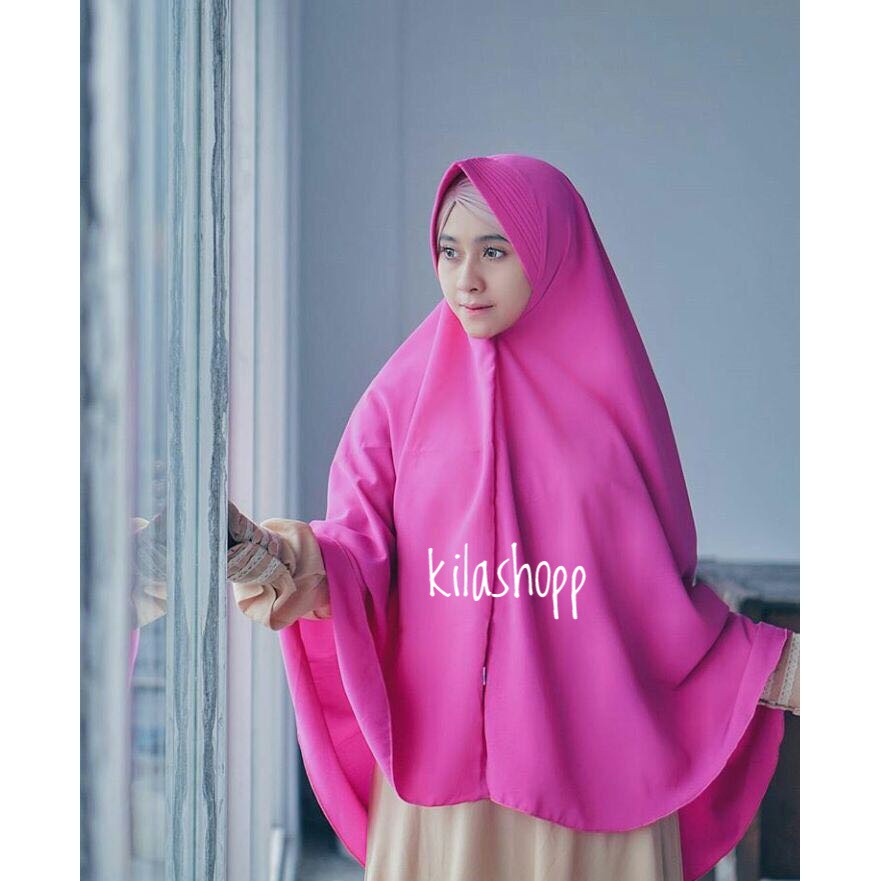 Daily Khimar Jilbab Hijab Kerudung Instan Bergo Jumbo Syari Instan Pet Antem Simple Penguin wolfis