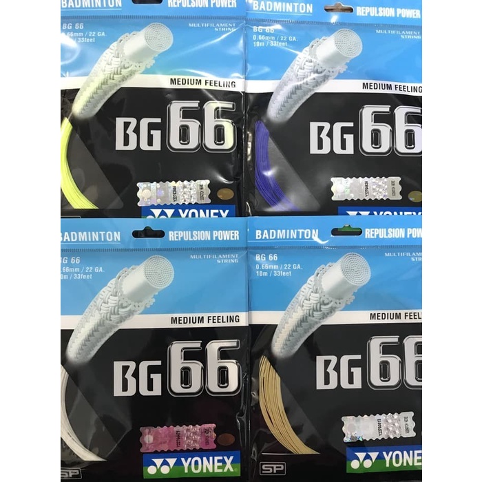 Senar Raket Badminton Yonex BG 66 ASLI ORIGINAL SUNRISE - HANYA SENAR