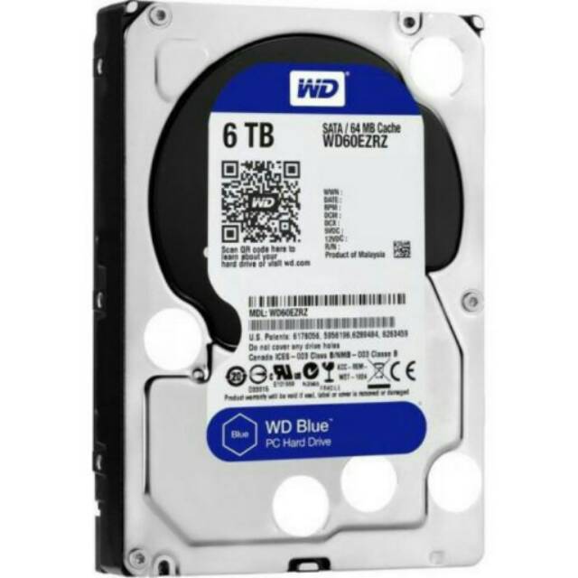 Harddisk (HDD) Internal PC WD Blue 3.5&quot; 6TB Sata 64 Cache