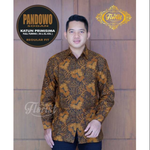 Batik Pria PANDOWO SOGAN Asli Katun Halus Sragenan Full Furing Murah