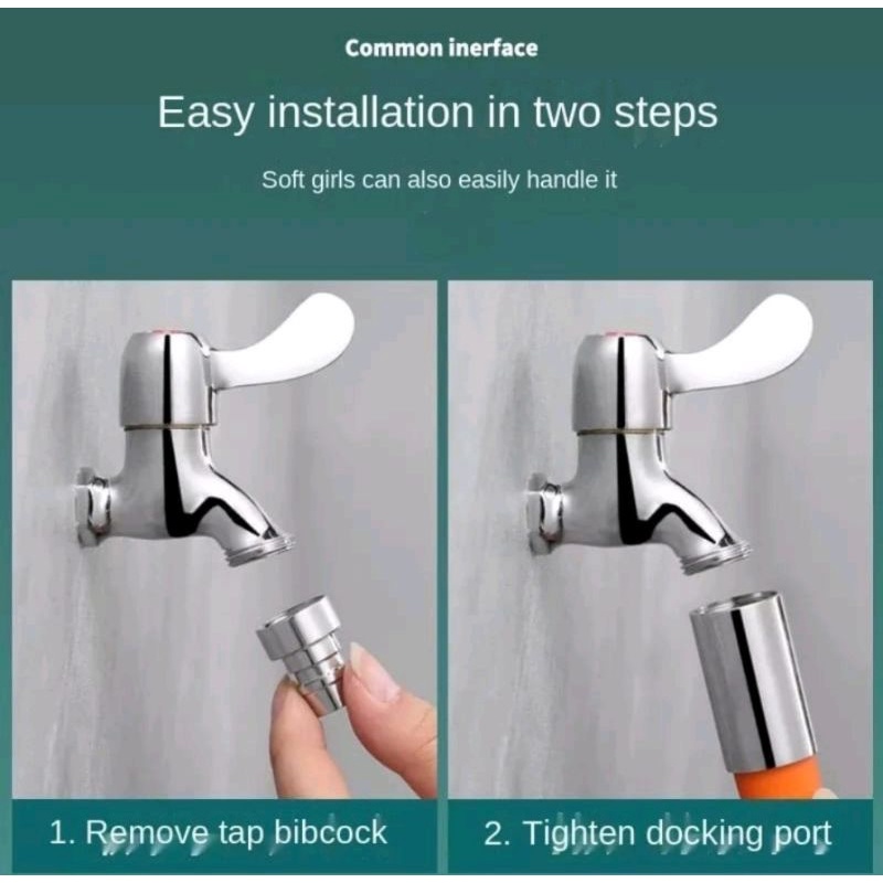 SAMBUNGAN KRAN AIR FLEKSIBEL SELANG SILIKON 360 DERAJAT