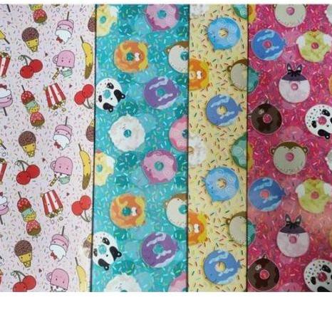 

Terlaris Kertas Kado murah merek KIKY Motif Fancy Lucu [50 lembar]