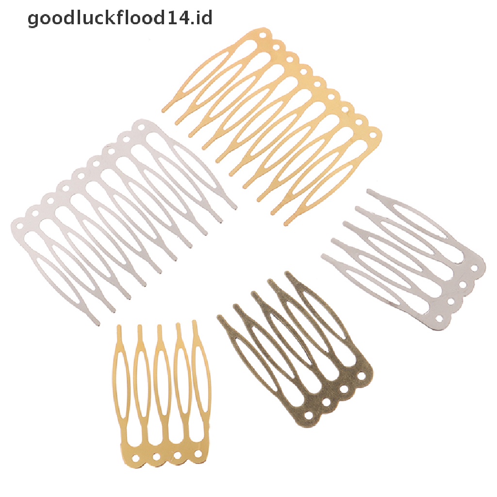 [OOID] 10Pcs 5/10 Teeth Metal Hair Comb Hair Clip Claw Shape Hairpins DIY Hair Supplies ID