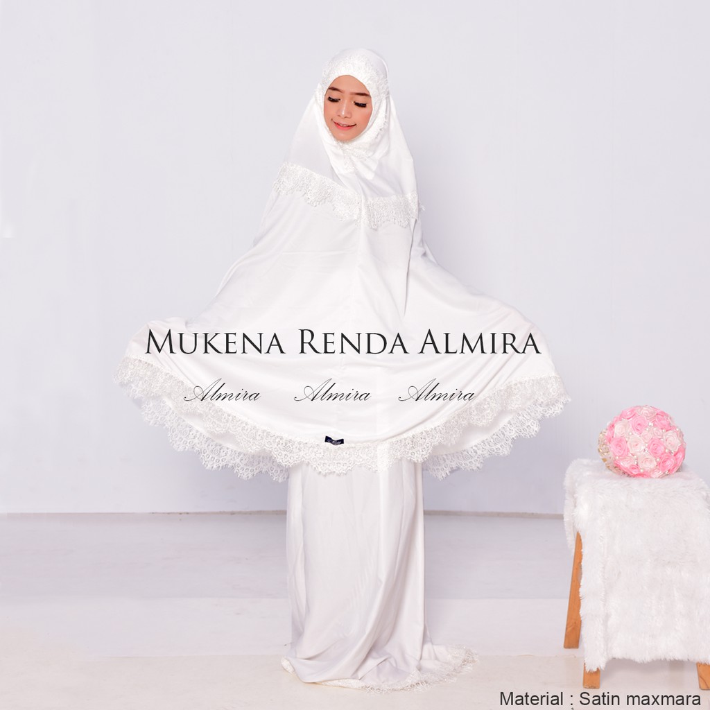 Mukena Mukenah Dewasa  Polos Premium Griyaraditya Almira  Renda Adem Hampers