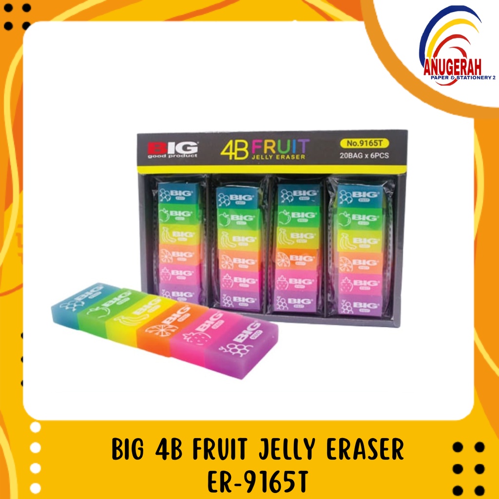 (PCS)  BIG PENGHAPUS PENSIL 4B FRUIT JELLY ER-9165T