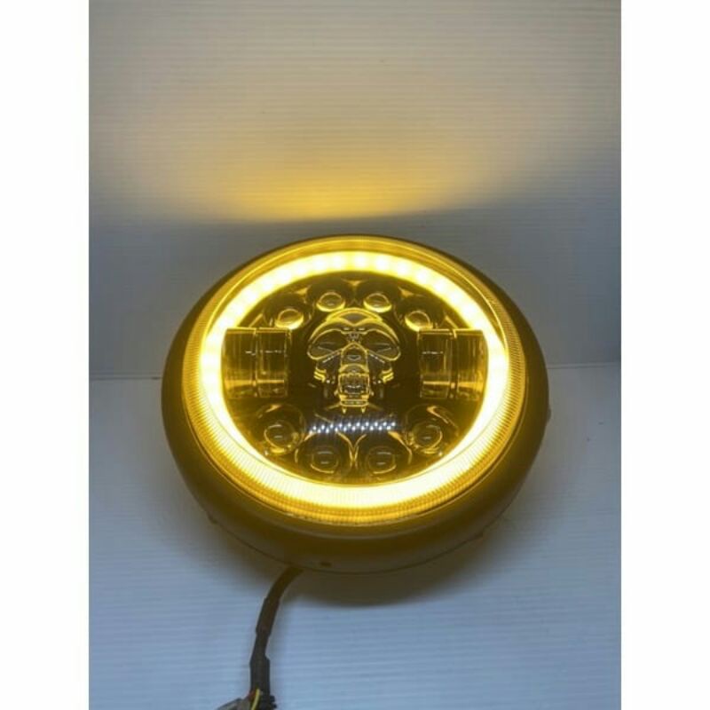 LAMPU DAYMAKER SKULL 7 INCH PLUS BATOK