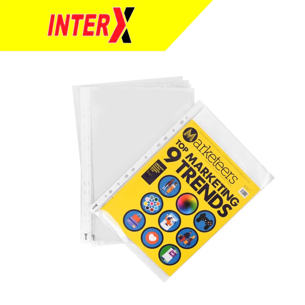 

InterX Sheet Protector Ordner A4 50 Micron SPX-100A (Pak isi 10 Lembar)