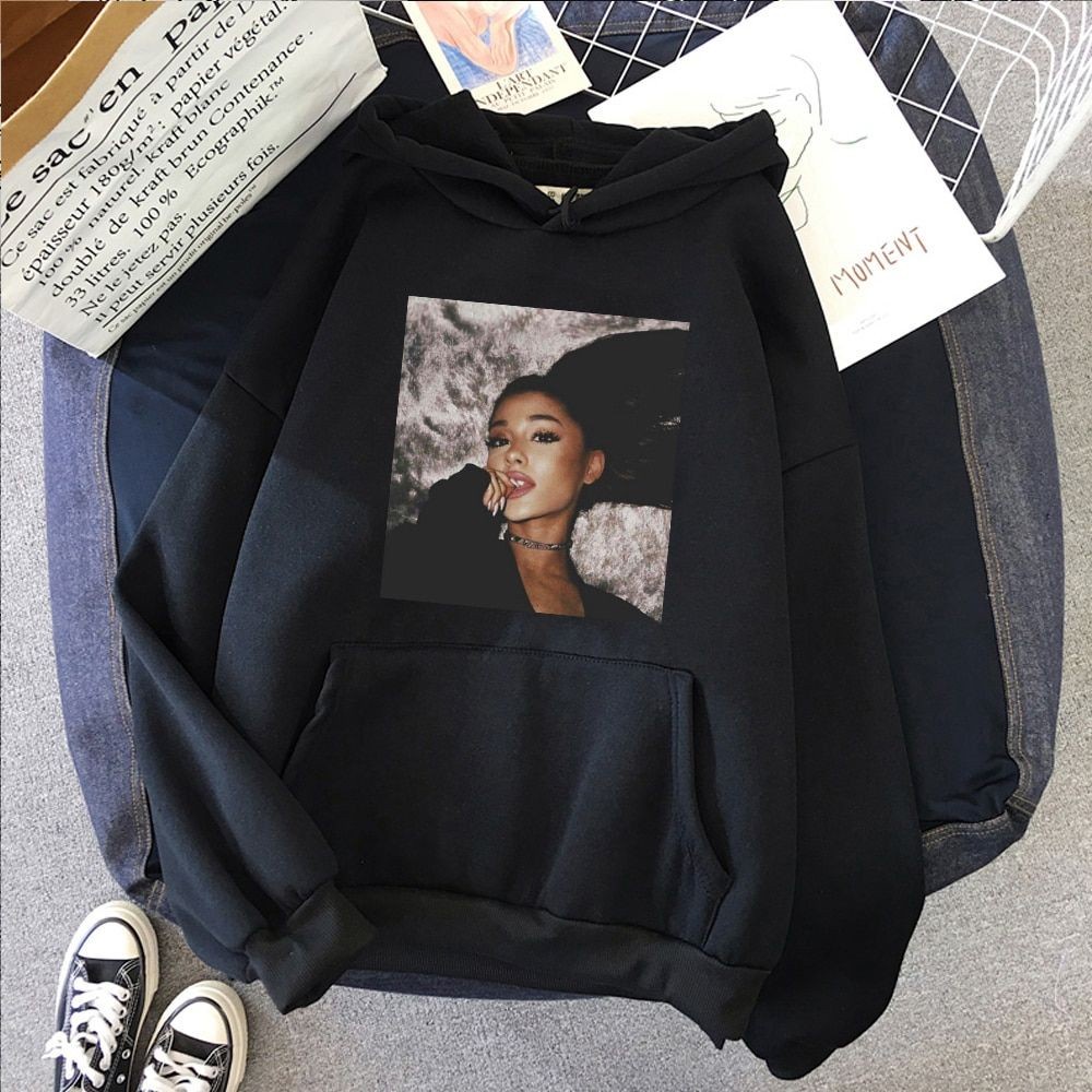 HOODIE WANITA ARIANA GRANDE PICTURE - ATASAN KEKINIAN PREMIUM