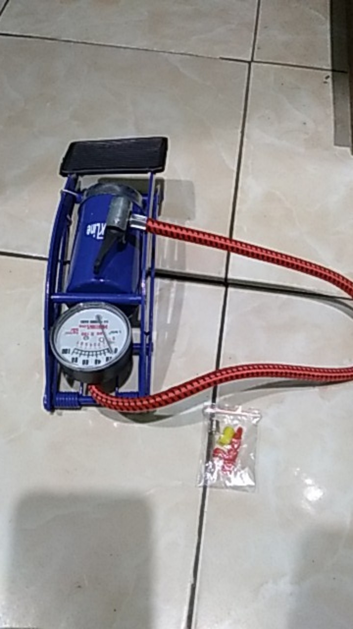 Pompa Kaki Injak Serbaguna Bola Balon Sepeda Foot Pump 100 Psi Tekanan Berfungsi Palazzo/werkline