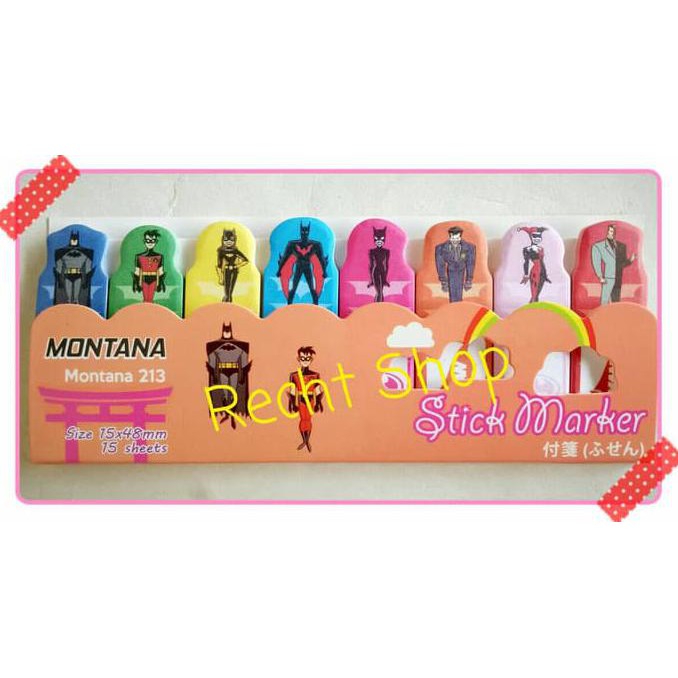 

BEST SELLER pembatas buku kertas / post it / memo stick it karakter batman TERJAMIN