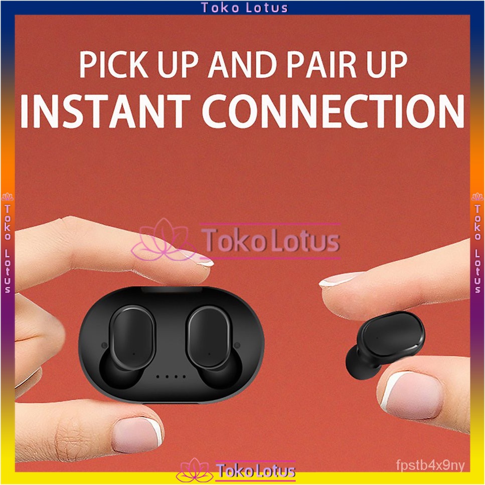 𝐎𝐑𝐈𝐆𝐈𝐍𝐀𝐋 𝐏𝐑𝐎𝐃𝐔𝐊 !!! Headset Bluetooth TWS with Mic 9D Bass StereoA6S Pro Handset Water Proof Earbud 5.1 TWS Wireless Earphone Henset