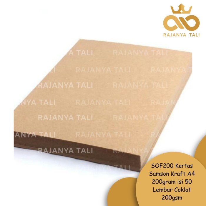 

SOF200 Kertas Samson Kraft A4 200gram isi 50 Lembar Coklat 200gsm RJT
