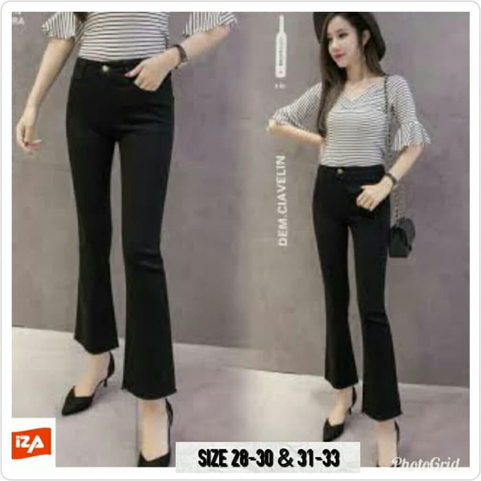 JEANS CUTBRAY WANITA IZA HITAM | CELANA JEANS WANITA CUTBRAY BLACK