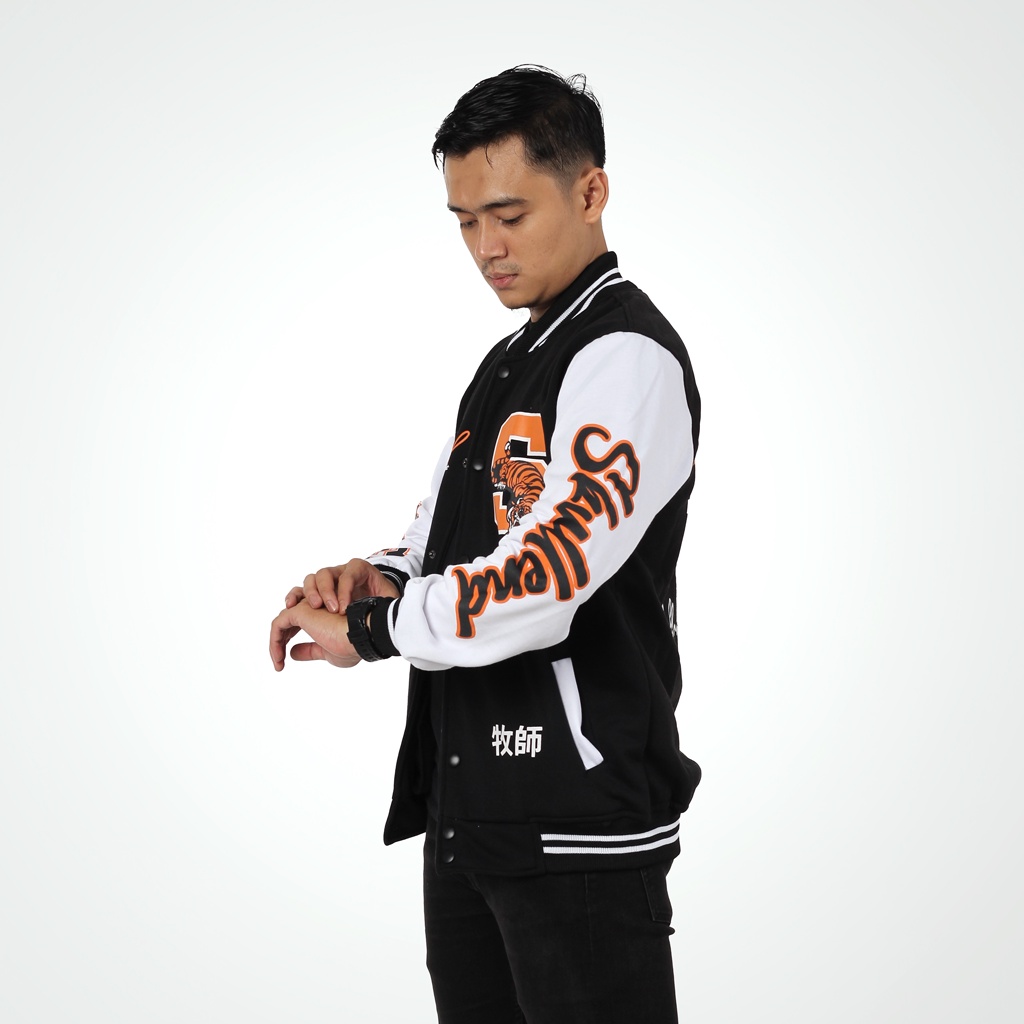 SKULLEND Jaket Varsity - Varsity Jacket Baseball Sukajan Vintage Pria Wanita Bisa dijadikan Jaket Couple Pasangan