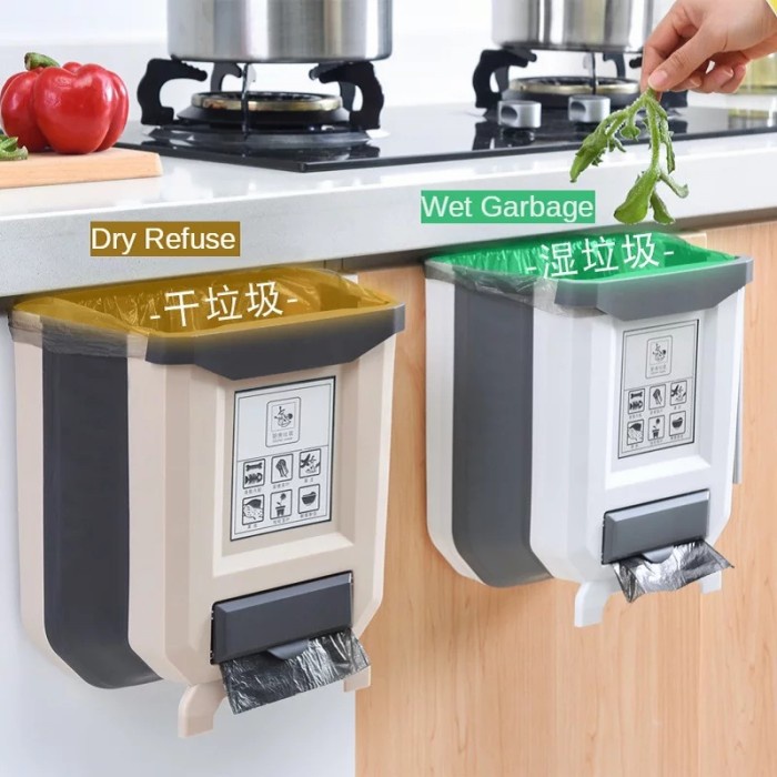 Tempat Sampah Gantung. Tong Sampah Dapur Tong Sampah Portable. - Coffe HOLDER plastik Berkualitas