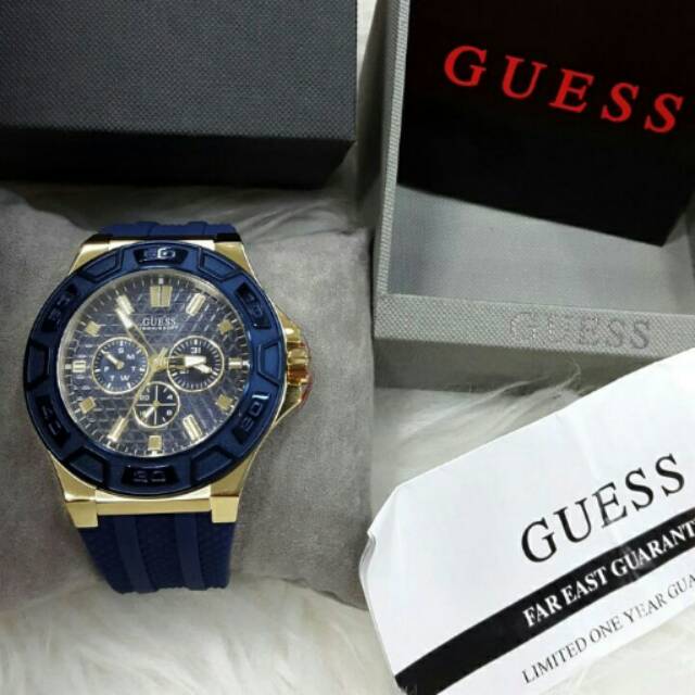 Jam Tangan Pria Guess W0674G2 Rubber Original murah