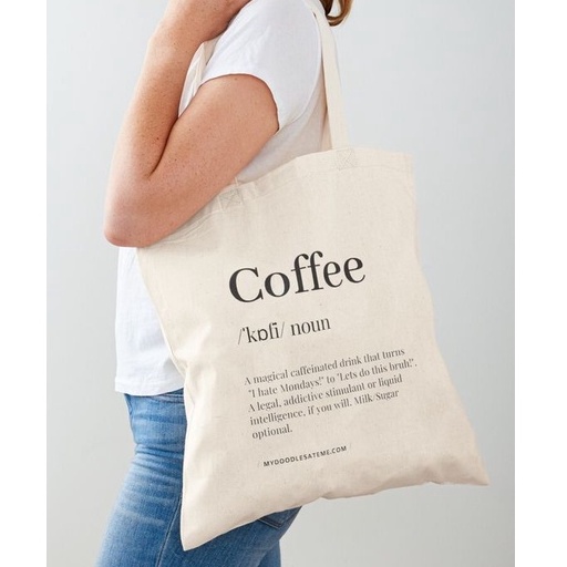 Totebag Coffe a magical | Cirebon Cloth