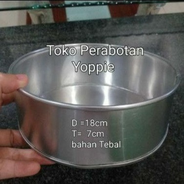 loyang kue bulat 18 x 7 aluminium - loyang bulat 18cm - loyang aluminium